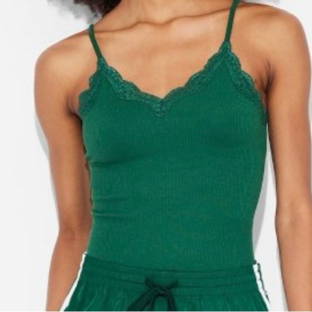 Wild fable green lace trim camisole size xs